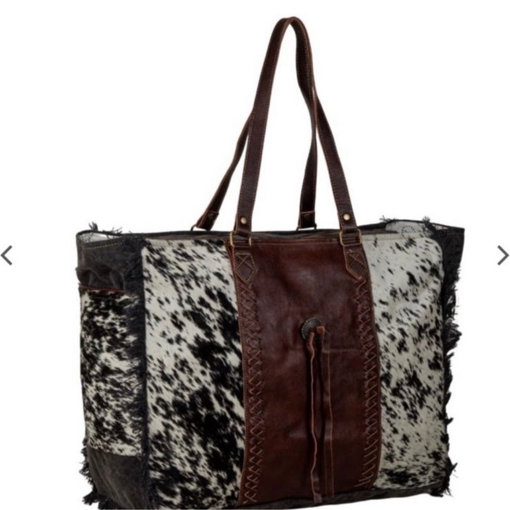 Sold!!! Myra boho/western weekender with amazing chocolate leather!!! - Picture 7 of 7